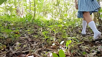 Sekretong Tagpo Ng Isang Kolehiyala At Guwardiya Sa Gubat, Nag-init Hanggang Sa Labasan Sa Loob